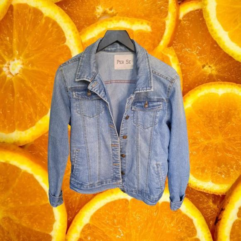 Per Se Light‎ Wash Denim Jacket Size Medium